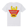 White - Back - Beavis & Butthead Unisex Adult Burger World T-Shirt