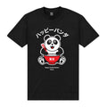 Black - Front - TORC Unisex Adult Happy Panda T-Shirt