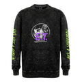 Black - Front - E.T Unisex Adult Kiss Acid Wash Sweatshirt