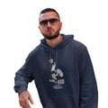 Navy - Side - Subbuteo Unisex Adult Hand Of God Hoodie