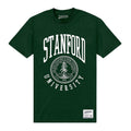 Green - Front - Stanford University Unisex Adult Crest T-Shirt