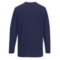 Navy - Back - Portwest Mens Long-Sleeved T-Shirt