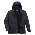 Black - Front - Portwest Mens Argo 3 In 1 Breathable Jacket