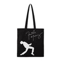 Black-White - Front - RockSax Printed Signature Freddie Mercury Tote Bag