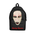 Black-Red - Front - RockSax Red Lips Marilyn Manson Backpack