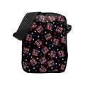 Black-Red-Blue - Front - RockSax USA Logo Run DMC Crossbody Bag