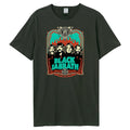 Charcoal - Front - RockSax Unisex Adult Flames Black Sabbath Vintage T-Shirt