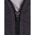 Dark Grey Marl - Side - Raging Bull Mens Logo Full Zip Hoodie