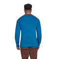 Teal - Back - Raging Bull Mens Classic Knitted Cashmere Blend V Neck Jumper