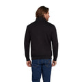 Black - Back - Raging Bull Mens Embroidered Quarter Zip Sweatshirt