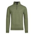 Army Green - Front - Raging Bull Mens Embroidered Quarter Zip Sweatshirt