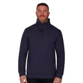 Navy - Side - Raging Bull Mens Quarter Zip Jumper