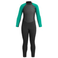 Black-Aquamarine - Front - Urban Beach Womens-Ladies Sailfin Long-Sleeved Wetsuit