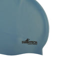 Sky Blue - Back - SwimTech Unisex Adult Silicone Swim Cap