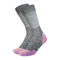 Navy-Mauve Marl - Back - 1000 Mile Womens-Ladies Fusion Walk Socks