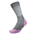 Navy-Mauve Marl - Front - 1000 Mile Womens-Ladies Fusion Walk Socks