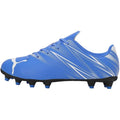 Blue-White - Back - Puma Childrens-Kids Attacanto Turf Training Football Boots