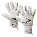 White-Black - Front - Precision Unisex Adult Fusion X Pro Classic Hybrid Giga Goalkeeper Gloves