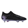 Black-Purple - Side - Canterbury Unisex Adult Speed Infinite Team Soft Ground Rugby Boots