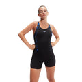 Black-Blue - Side - Speedo Womens-Ladies Hyperboom Splice Legsuit