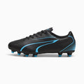 Black-Luminous Blue - Front - Puma Childrens-Kids Vitoria Football Boots