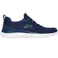 Navy - Side - Skechers Mens Summits Trainers