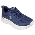 Navy-White-Pink - Front - Skechers Womens-Ladies Go Walk Flex Trainers