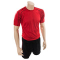 Red-Black - Front - Precision Unisex Adult Lyon T-Shirt & Shorts Set