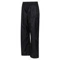 Black - Side - Regatta Childrens-Kids Stormbreak Waterproof Over Trousers