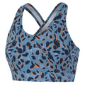 Niagara Blue - Side - Dare 2B Womens-Ladies Swift II Animal Print Sports Bra