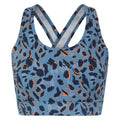 Niagara Blue - Front - Dare 2B Womens-Ladies Swift II Animal Print Sports Bra