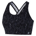 Black - Side - Dare 2B Womens-Ladies Swift II Animal Print Sports Bra