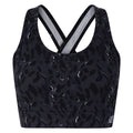 Black - Front - Dare 2B Womens-Ladies Swift II Animal Print Sports Bra