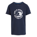 Navy - Front - Regatta Childrens-Kids Bosley VII Wave T-Shirt