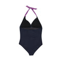 Navy-Radiant Orchid - Back - Regatta Womens-Ladies Flavia II Contrast One Piece Swimsuit