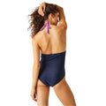 Navy-Radiant Orchid - Pack Shot - Regatta Womens-Ladies Flavia II Contrast One Piece Swimsuit