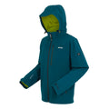 Moroccan Blue-Citron Lime - Side - Regatta Mens Arana Waterproof Soft Shell Jacket