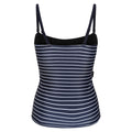 Navy-White - Back - Regatta Womens-Ladies Aceana III Striped Tankini Top