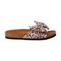 Brown - Side - Regatta Womens-Ladies Ava Leopard Bow Strap Sandals