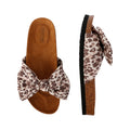 Brown - Close up - Regatta Womens-Ladies Ava Leopard Bow Strap Sandals