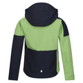 Piquant Green-Navy - Back - Regatta Childrens-Kids Acidity VII Soft Shell Jacket