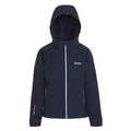 Navy - Front - Regatta Childrens-Kids Acidity VII Soft Shell Jacket