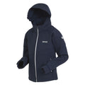 Navy - Side - Regatta Childrens-Kids Acidity VII Soft Shell Jacket