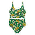 Green - Back - Regatta Womens-Ladies Orla Kiely Tropical Reversible Bikini Set