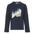 Navy - Front - Regatta Childrens-Kids Wenbie III Mountain Long-Sleeved T-Shirt