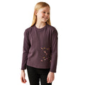 Deep Plum - Side - Regatta Childrens-Kids Wenbie III Star Long-Sleeved T-Shirt