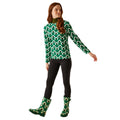 Emerald - Lifestyle - Regatta Womens-Ladies Orla Kiely Rain Cloud Long-Sleeved Winter T-Shirt