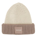 Light Vanilla-Warm Taupe - Front - Regatta Childrens-Kids Connora Fisherman Logo Beanie