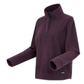 Deep Plum - Side - Regatta Womens-Ladies Juliette Half Zip Fleece Top