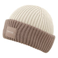 Light Vanilla-Warm Taupe - Back - Regatta Unisex Adult Connora Fisherman Christian Lacroix Knitted Beanie